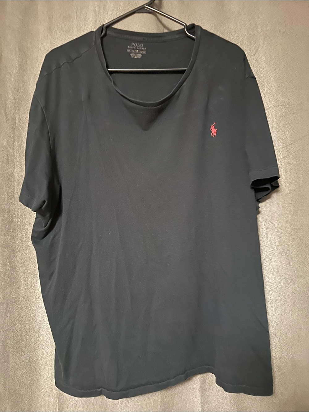 Polo by Ralph Lauren Black Short Sleeve Tee with Red Pony Emblem